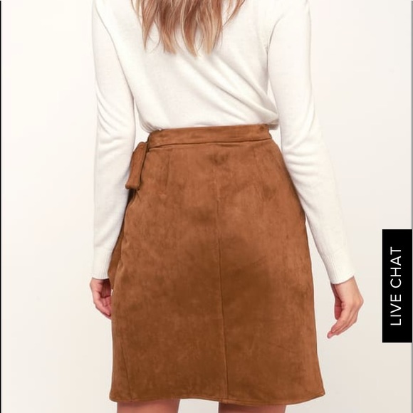 Lulus suede wrap skirt - Picture 2 of 5